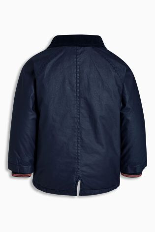 Navy Cotton Coated Jacket (3mths-6yrs)